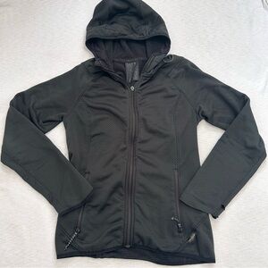 Burton AK Turbine Full Zip Fleece‎ Hoodie Black Size Small Grid Fleece FLAWS